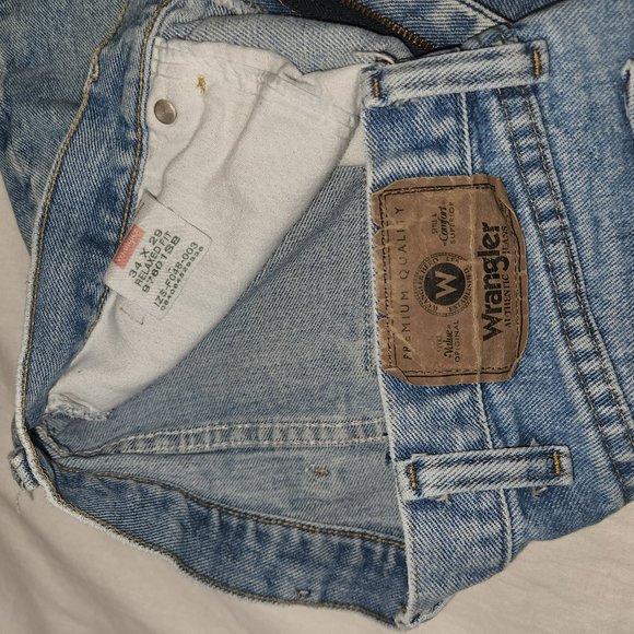 Vintage WRANGLER GORPCORE Festival Straight Leg Hi-Rise UNISEX Jeans Size 34X29 - Picture 13 of 16